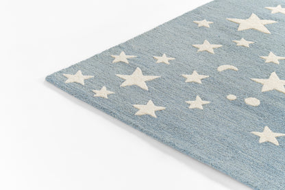 Lily LIY-4 Blue Area Rug, durable hand-tufted wool with charming style