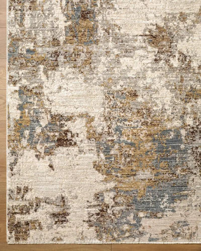 Close-up of the Arda ACZ-2303 Light Gray Area Rug featuring an abstract, distressed pattern.