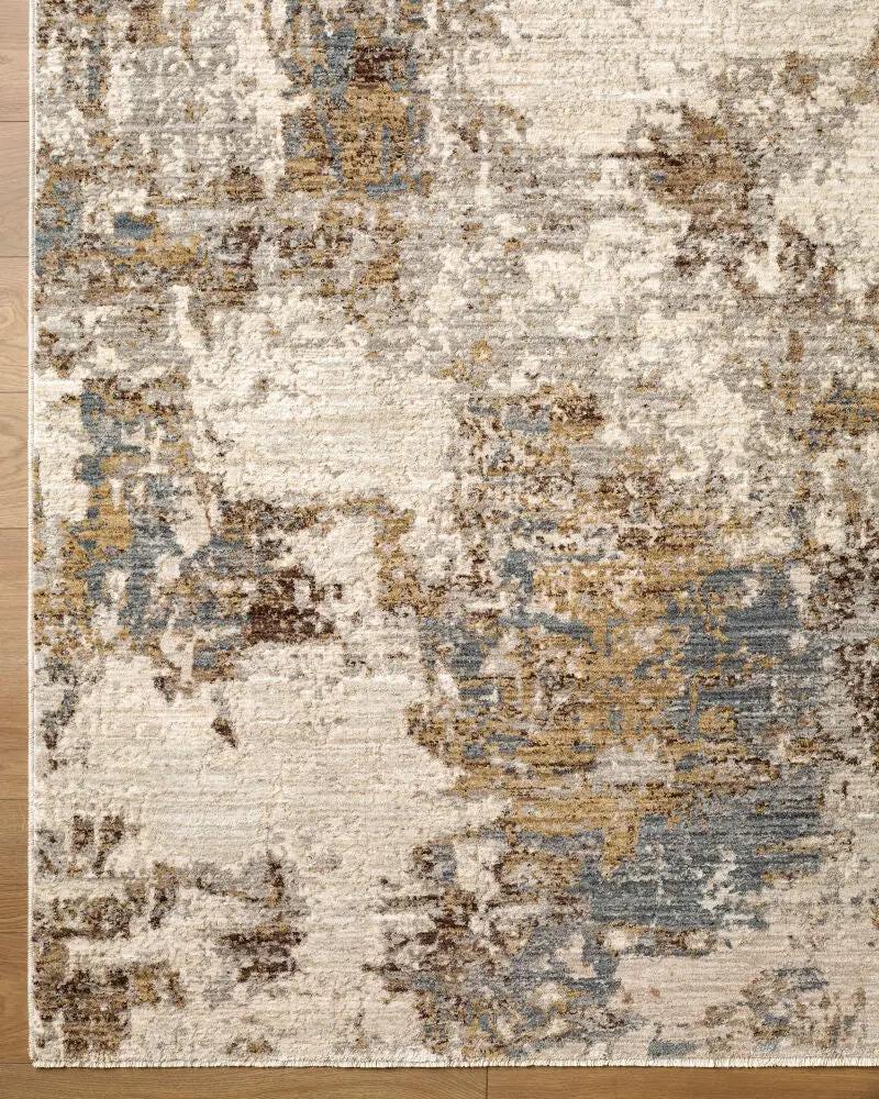 Close-up of the Arda ACZ-2303 Light Gray Area Rug featuring an abstract, distressed pattern.