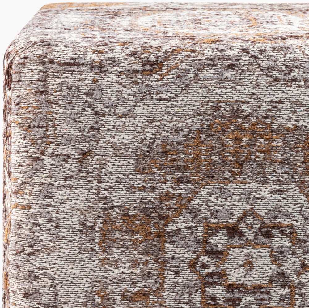 Surya Amsterdam AMPF-002 Gray Fully Upholstered Body Ottoman