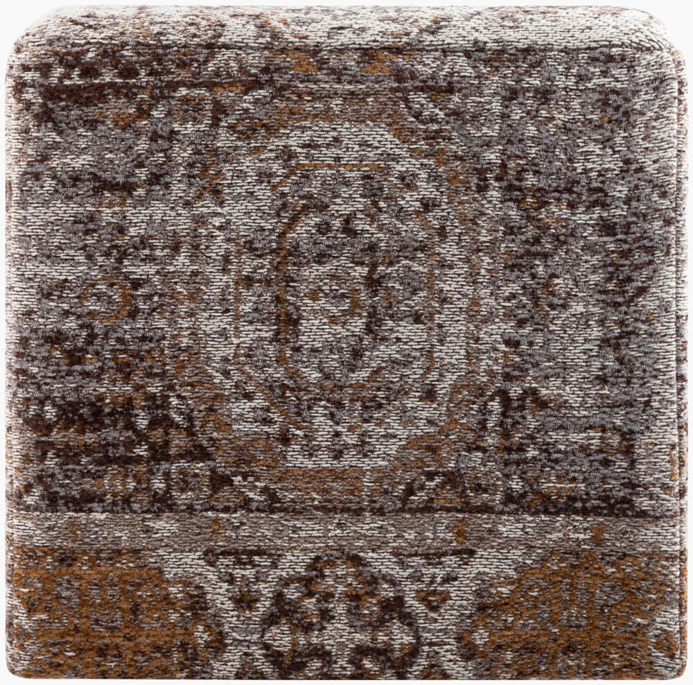 Surya Amsterdam AMPF-002 Gray Fully Upholstered Body Ottoman