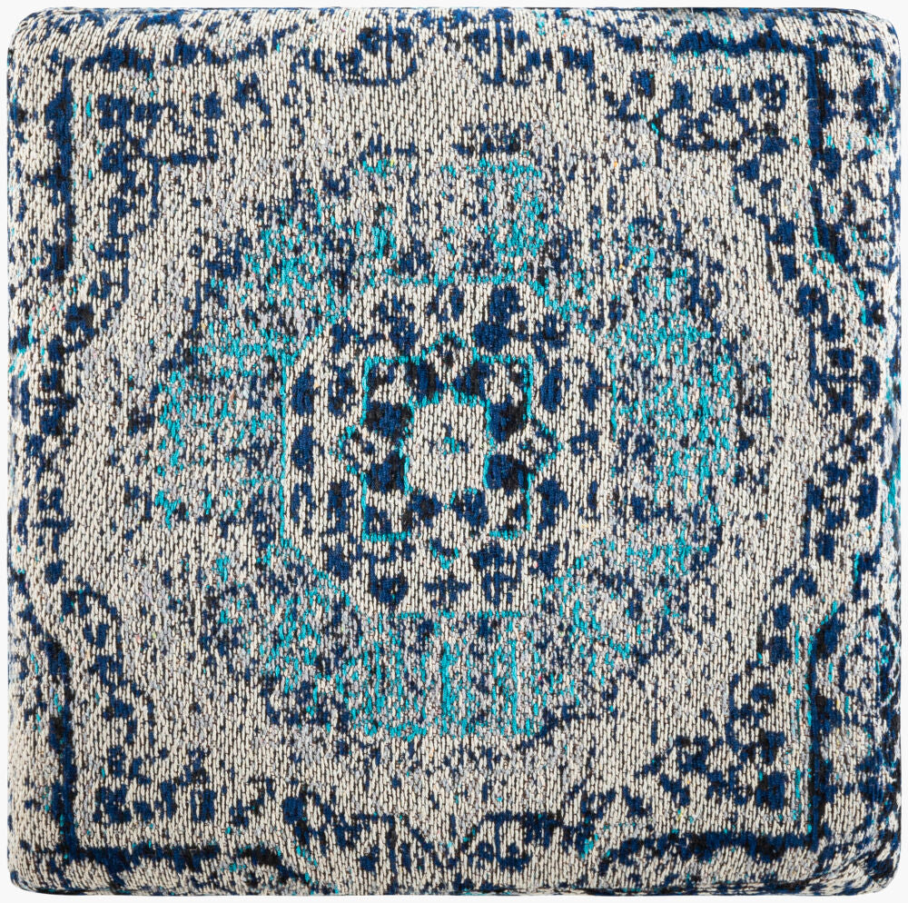 Surya Amsterdam AMPF-003 Navy Fully Upholstered Body Ottoman