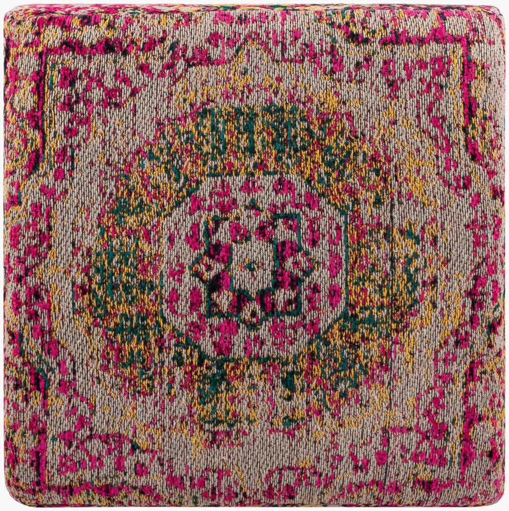 Surya Amsterdam AMPF-004 Magenta Fully Upholstered Body Ottoman