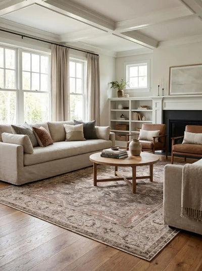 LIVABLISS Aston Villa ASV-2300 Muted-Taupe Traditional Area Rug