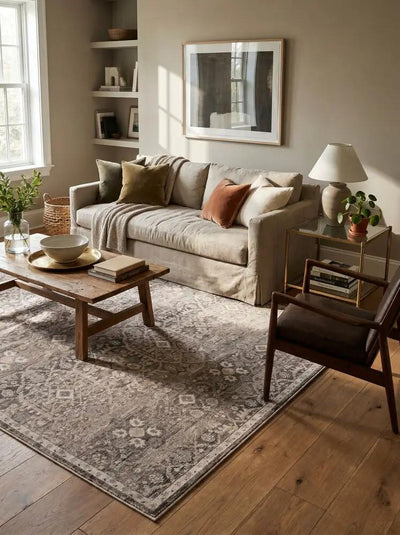 LIVABLISS Aston Villa ASV-2302 Taupe Machine Woven Traditional Area Rug