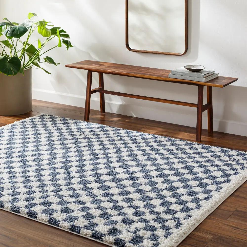 LIVABLISS Birmingham BMM-2320 Ivory and Blue Area Rug