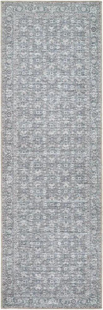 Livabliss x Becki Owens Aureta BOAU-2301 Steel-Blue 100% Polyester Machine Washable Runner Area Rug