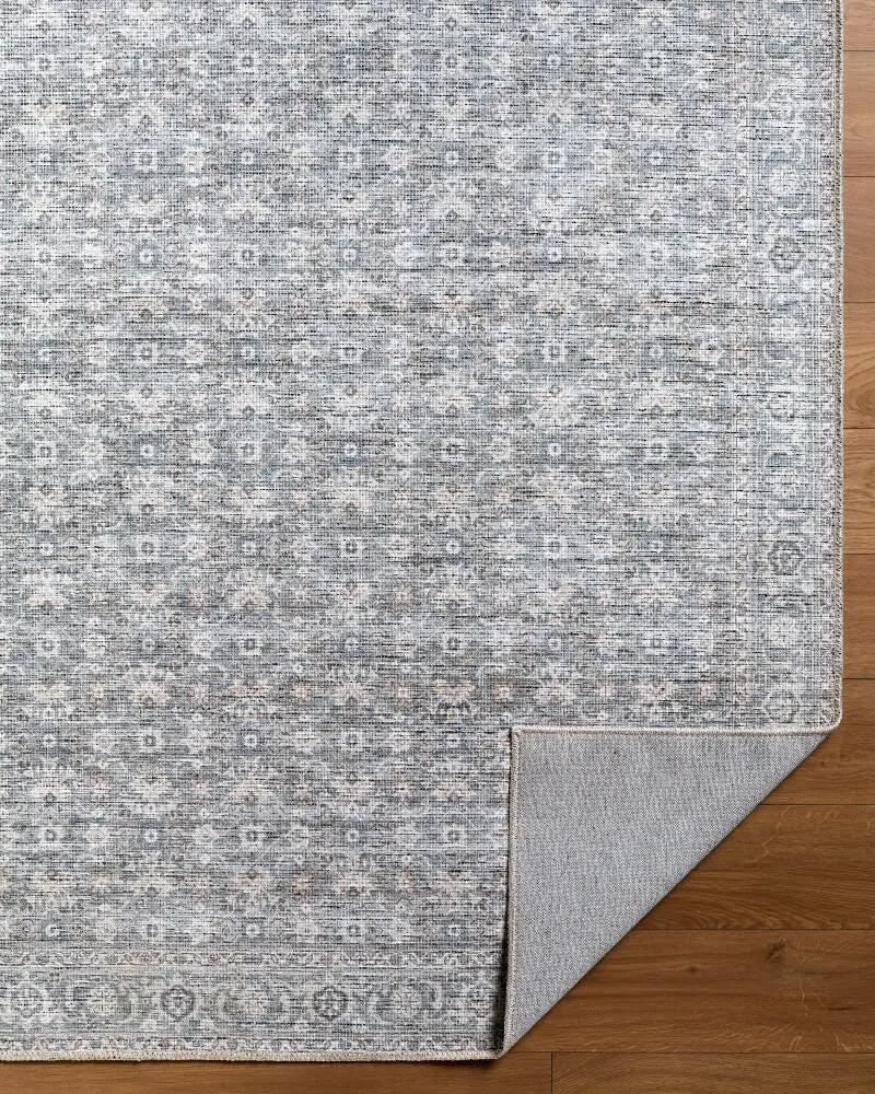 Livabliss x Becki Owens Aureta BOAU-2301 Steel-Blue 100% Polyester Machine Washable Area Rug