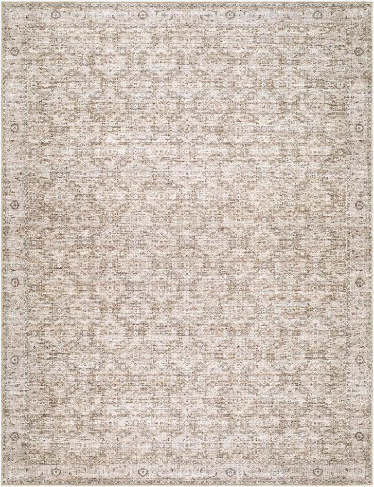 Livabliss x Becki Owens Aureta BOAU-2302 Taupe Machine Washable 100% Polyester Area Rug