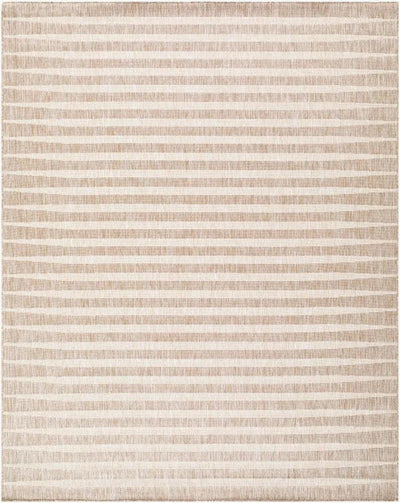 Tan and cream Agave GAAG-2300 area rug with a horizontal striped pattern and subtle geometric texture.