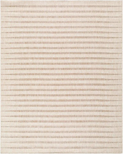 Agave GAAG-2301 Off-White Area Rug with a horizontal striped pattern in beige and cream tones.