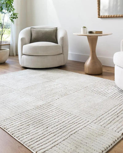 Architect GAAR-2301 Ivory / Dark Brown Area Rug by Galey Alix x LIVABLISS