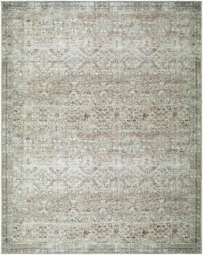 Amelia JYAL-2300 Blush Area Rug with a distressed vintage pattern in muted pink and grey tones.