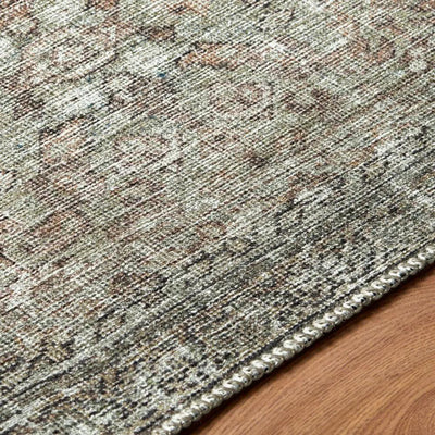 Close-up of the Amelia JYAL-2300 Blush Area Rug showing its woven chenille-polyester texture.