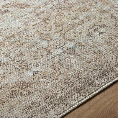 Close-up of the Amelia JYAL-2301 Ivory Area Rug showing its textured chenille-polyester weave.