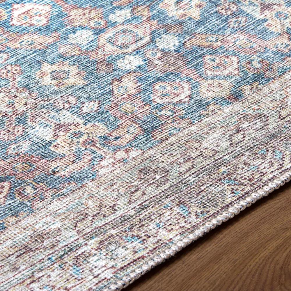 Jenni Yolo Home x LIVABLISS Amelia JYAL-2303 Sky-Blue Machine Washable Area Rug
