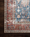 Loloi Loren LQ-01 Blue / Brick Area Rug