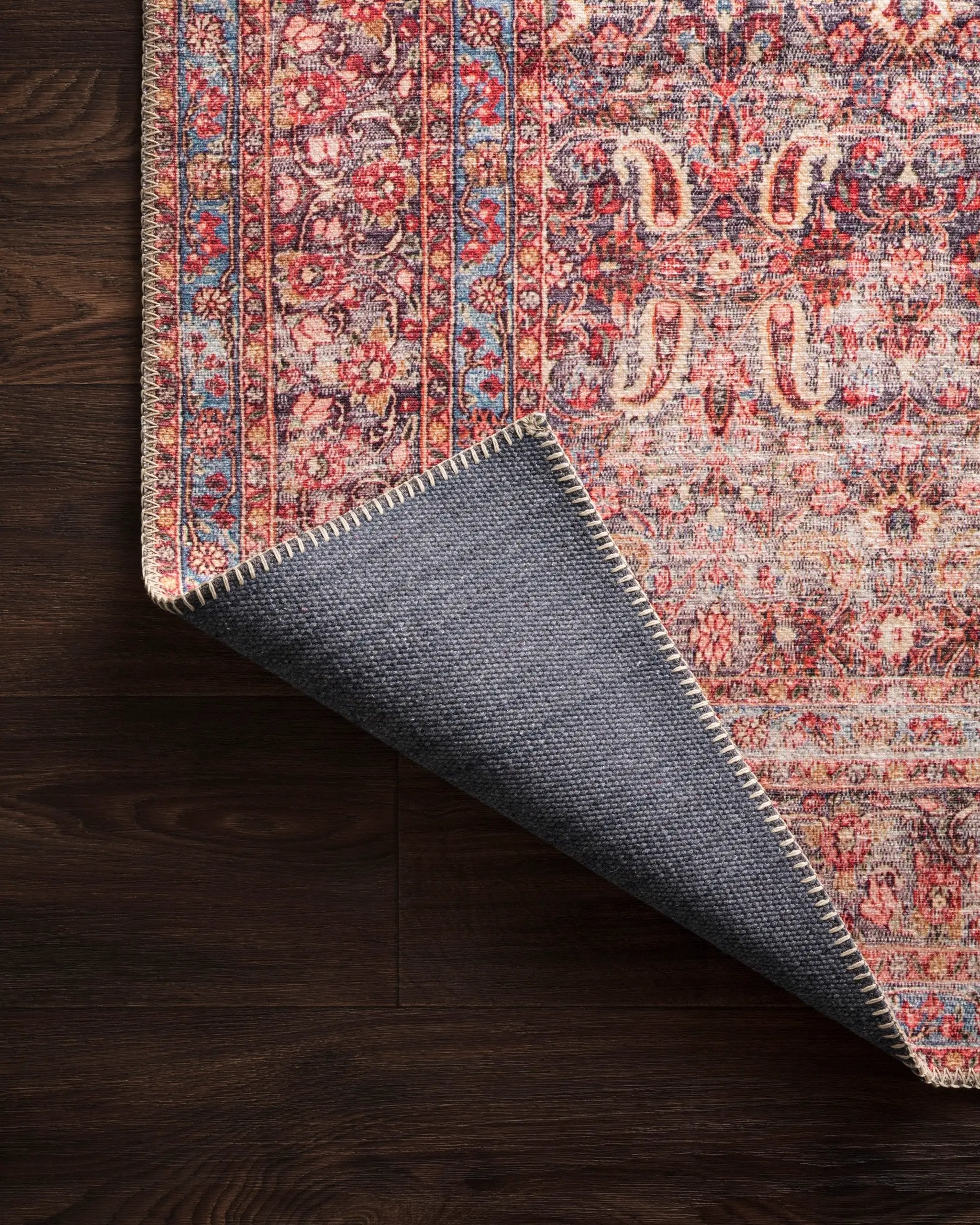 Loren LQ-05 Eggplant / Crimson Area Rug by Loloi
