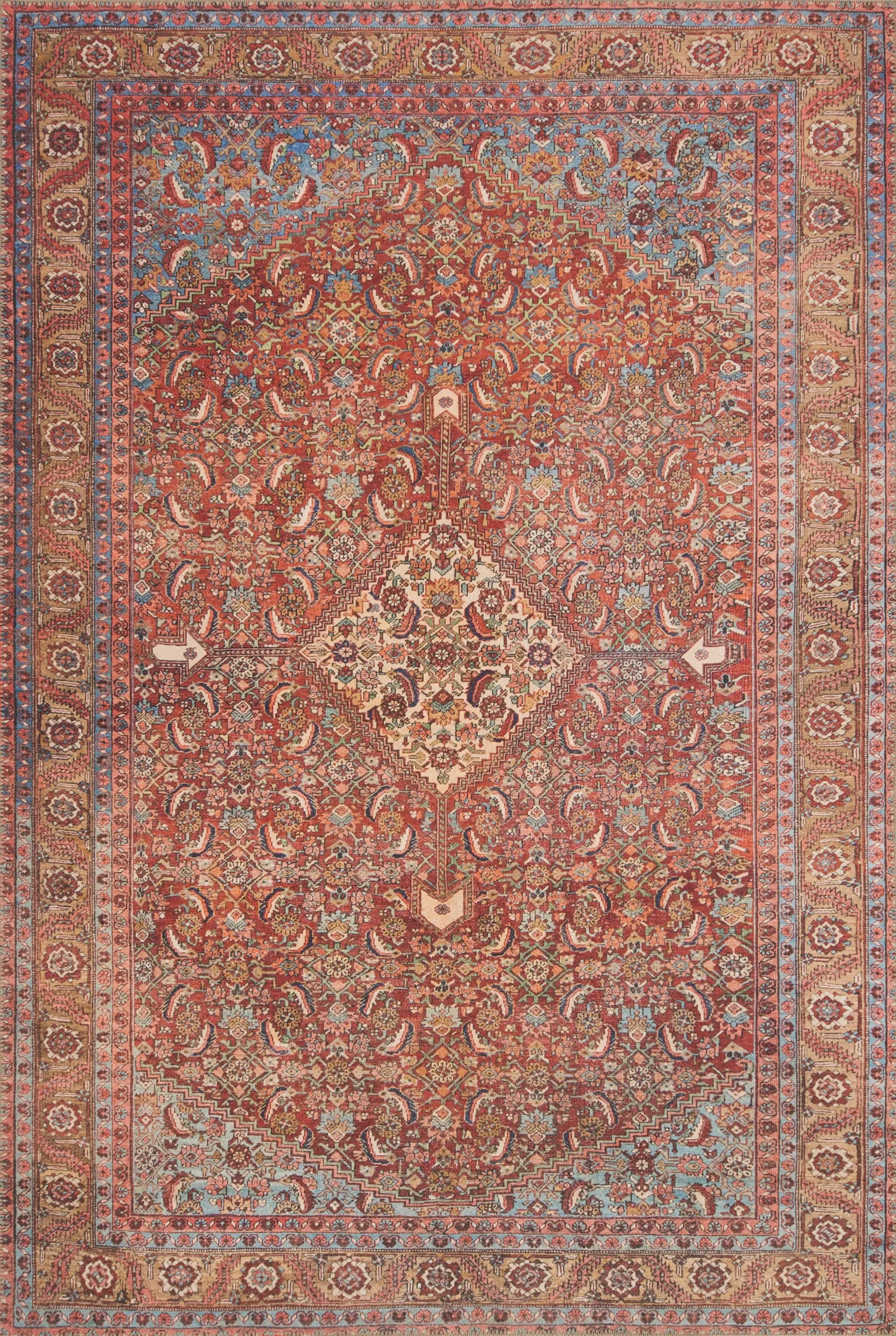 Loren LQ-06 Red / Multi Area Rug by Loloi