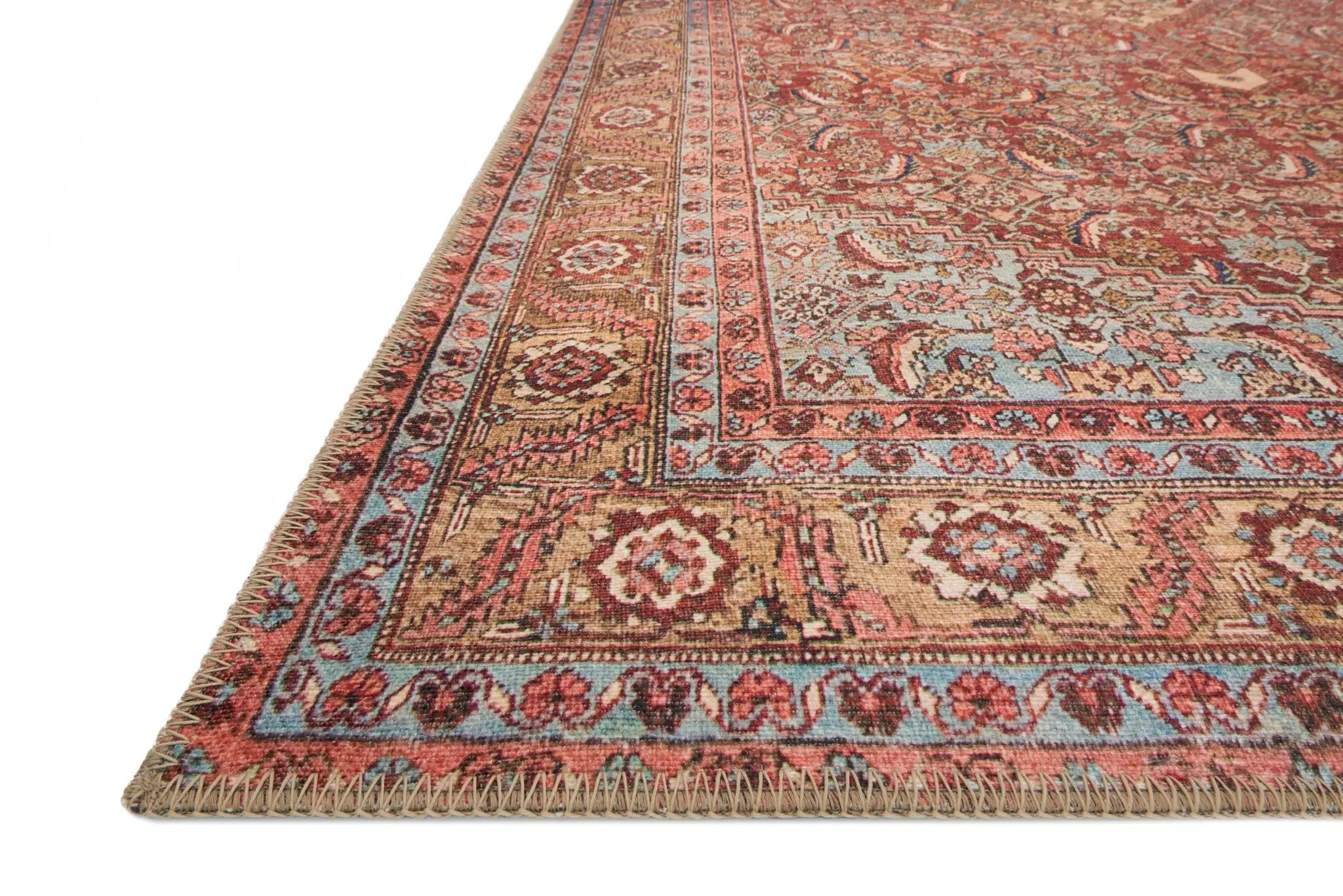 Loren LQ-06 Red / Multi Area Rug by Loloi