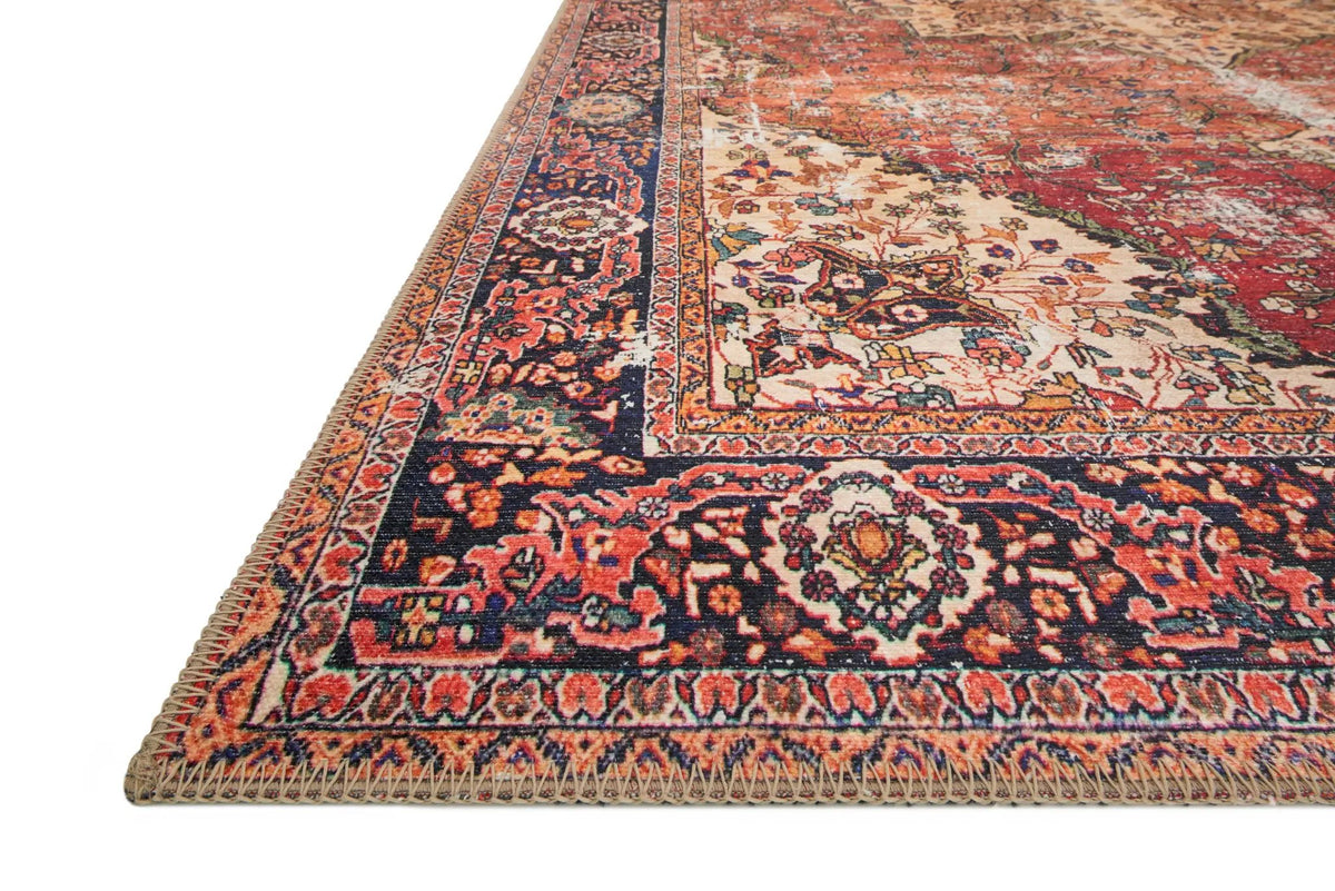 Loren LQ-07 Red / Navy Area Rug by Loloi