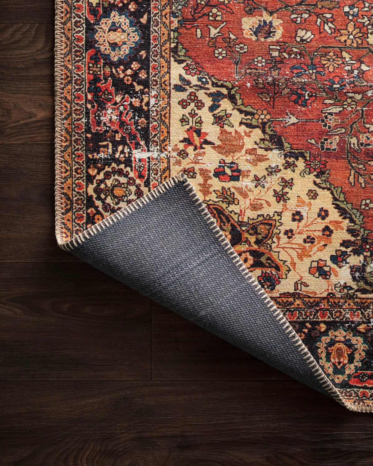 Loren LQ-07 Red / Navy Area Rug by Loloi