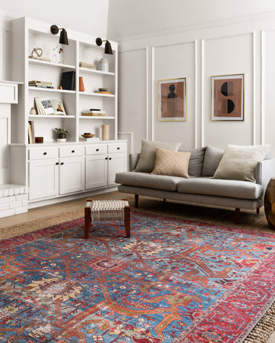 Loloi Loren LQ-10 Blue / Red Area Rug