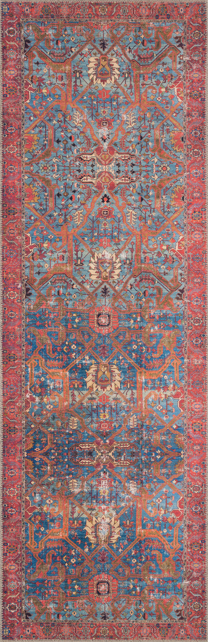 Loloi Loren LQ-10 Blue / Red Area Rug