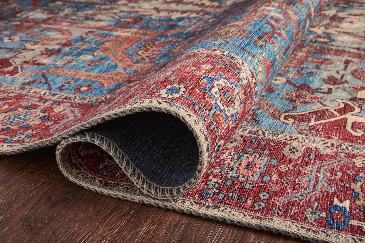 Loren LQ-10 Blue / Red Area Rug by Loloi