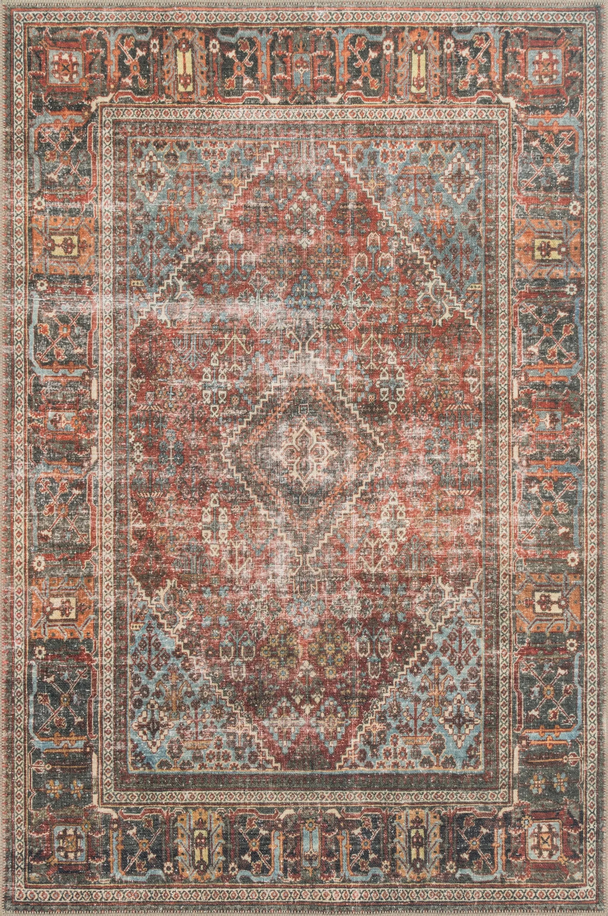 Loren LQ-13 Brick / Midnight Area Rug by Loloi