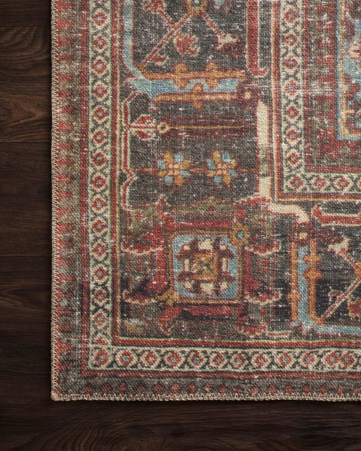 Loren LQ-13 Brick / Midnight Area Rug by Loloi