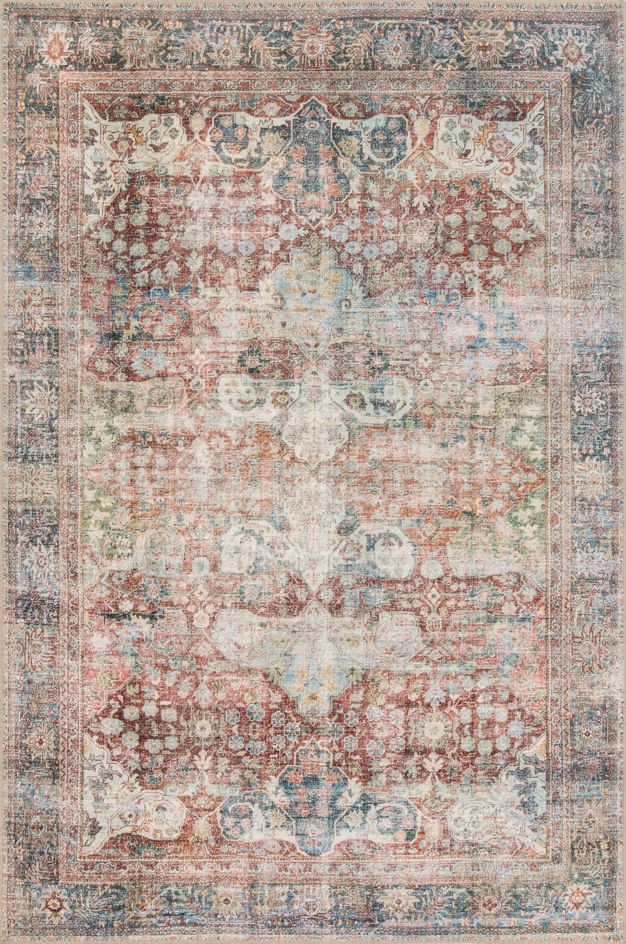 Loren LQ-14 Brick / Multi Area Rug by Loloi