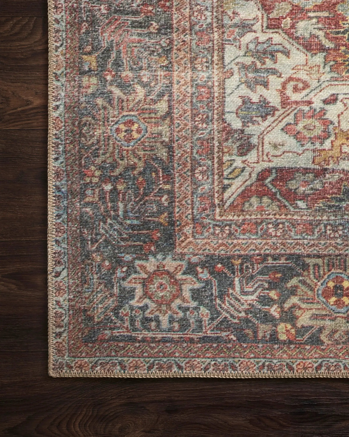 Loren LQ-14 Brick / Multi Area Rug by Loloi
