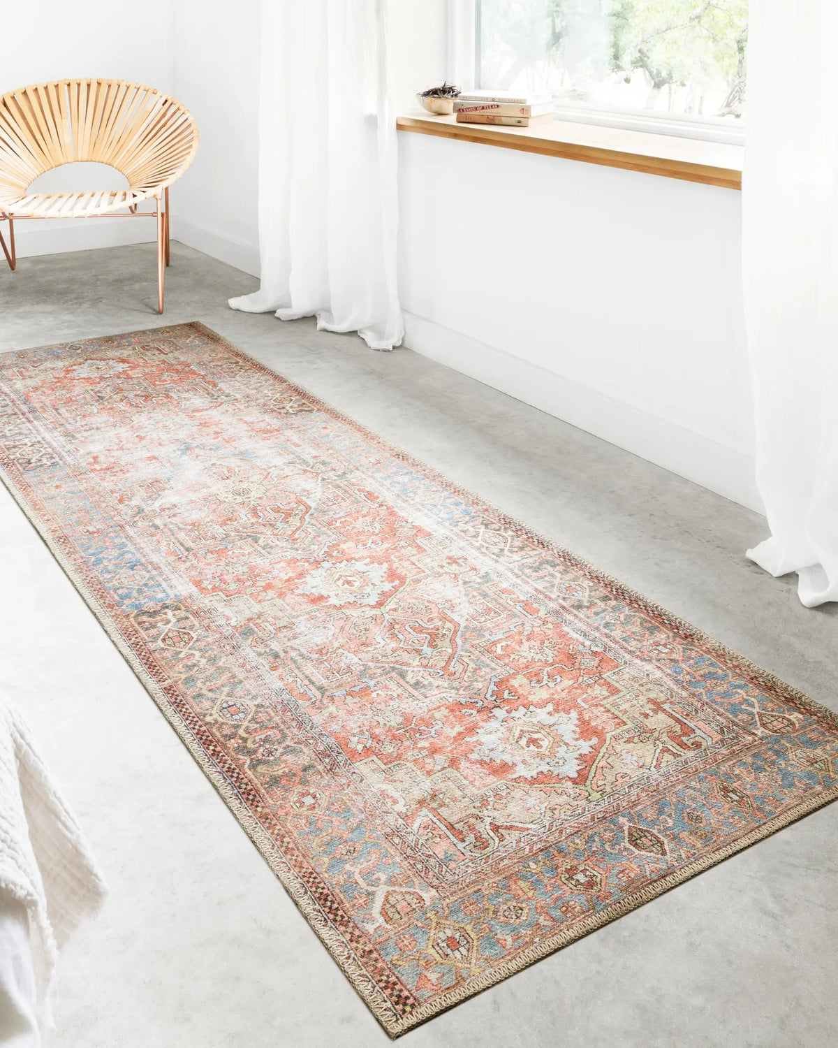 Loren LQ-15 Terracotta / Sky Area Rug by Loloi