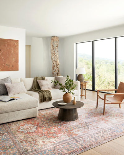 Loloi Loren LQ-15 Terracotta / Sky Area Rug