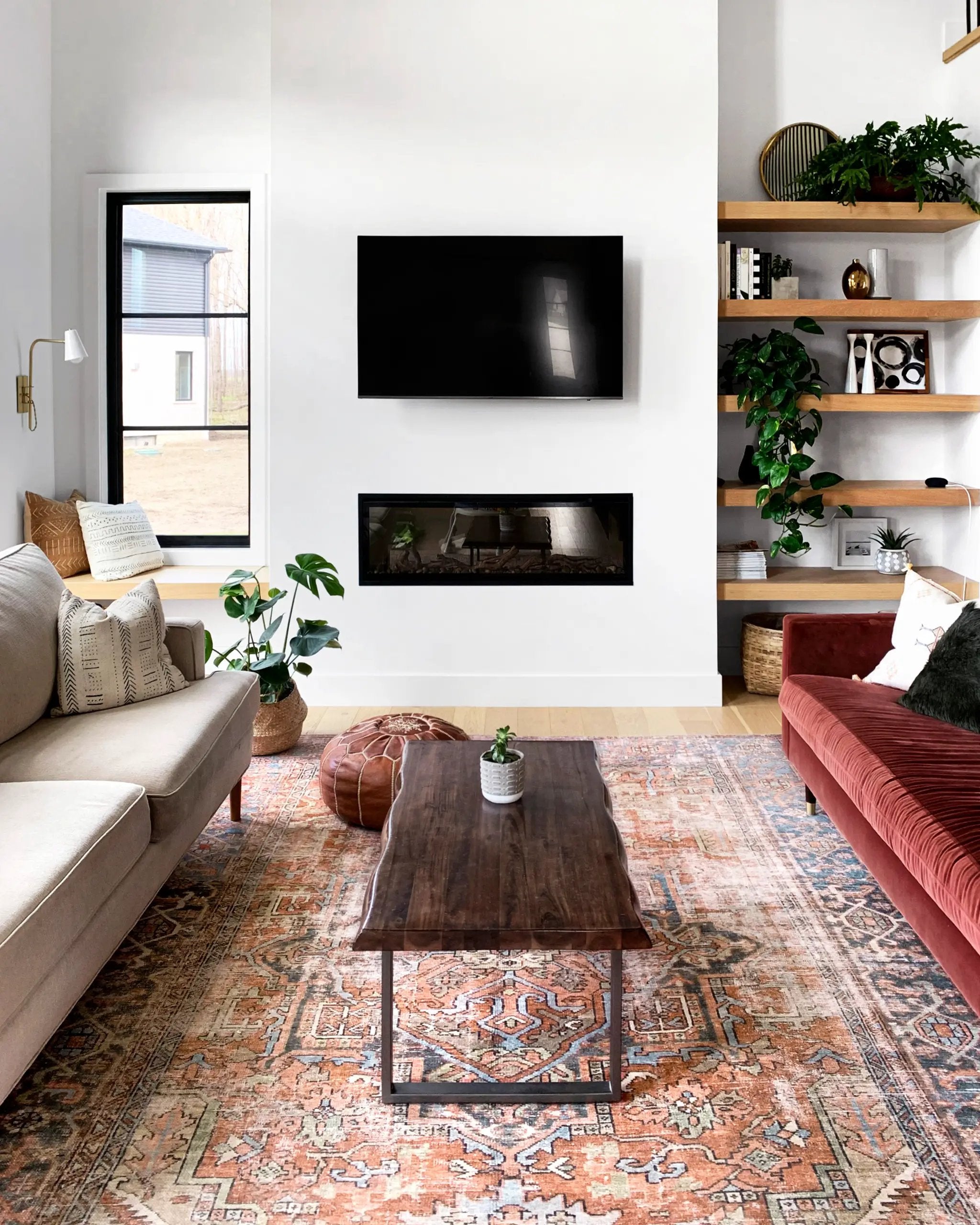 Loren LQ-15 Terracotta / Sky Area Rug by Loloi