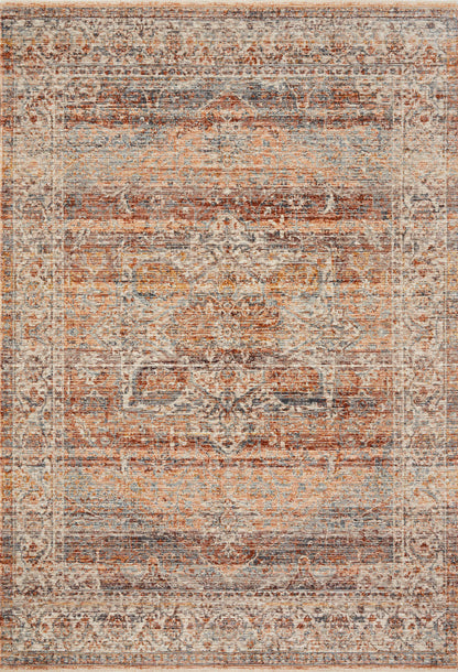Loloi Lourdes LOU-07 Tangerine / Ocean Area Rug