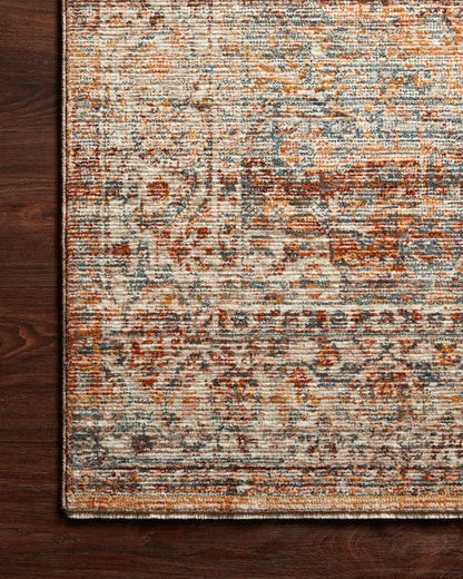 Loloi Lourdes LOU-07 Tangerine / Ocean Area Rug