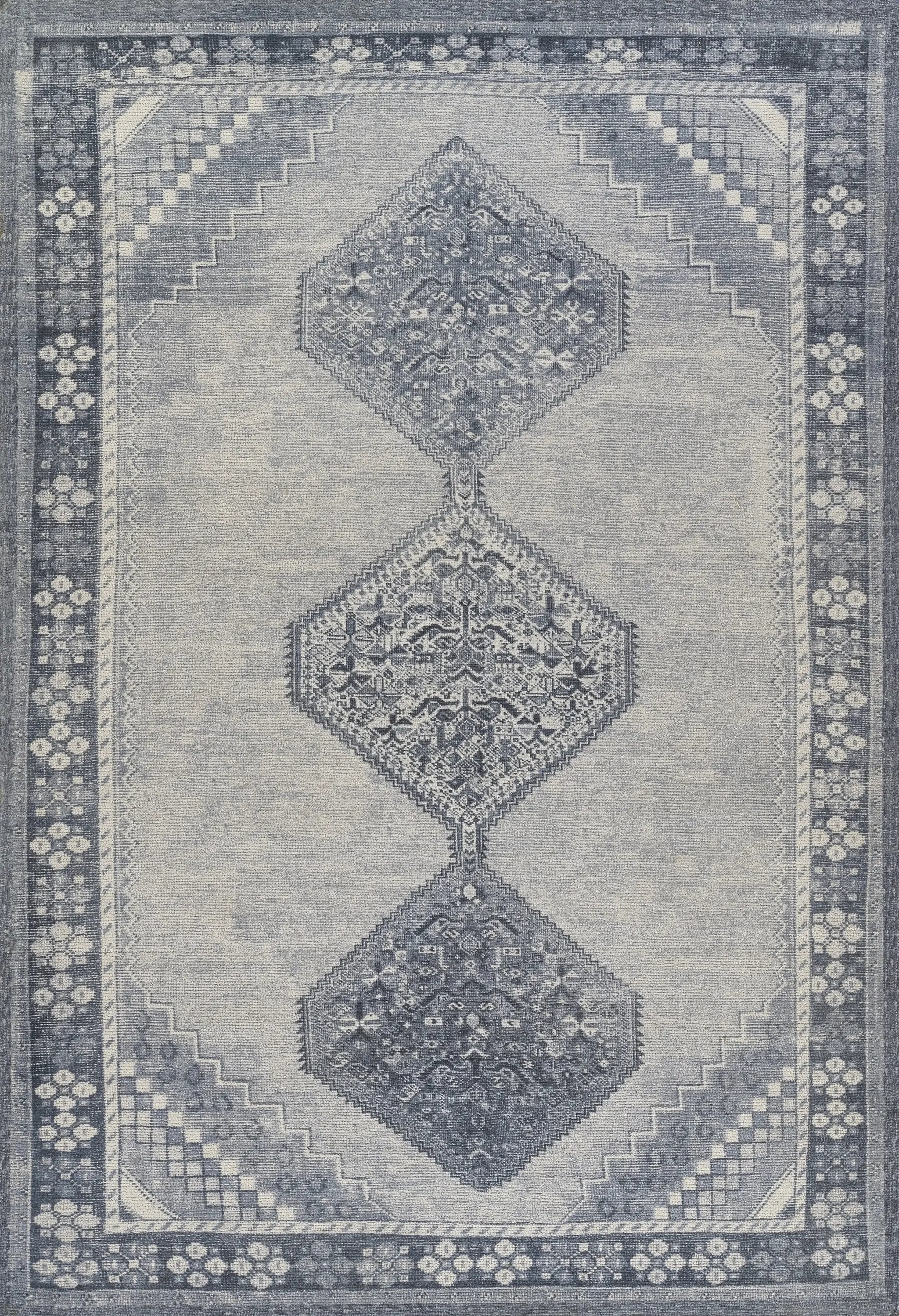 Luna LNA-1 Blue Area Rug by Momeni