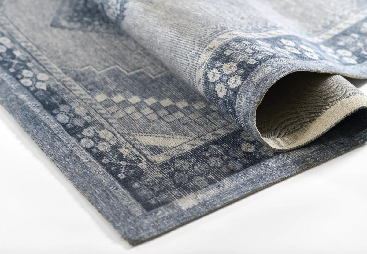 Luna LNA-1 Blue Area Rug by Momeni