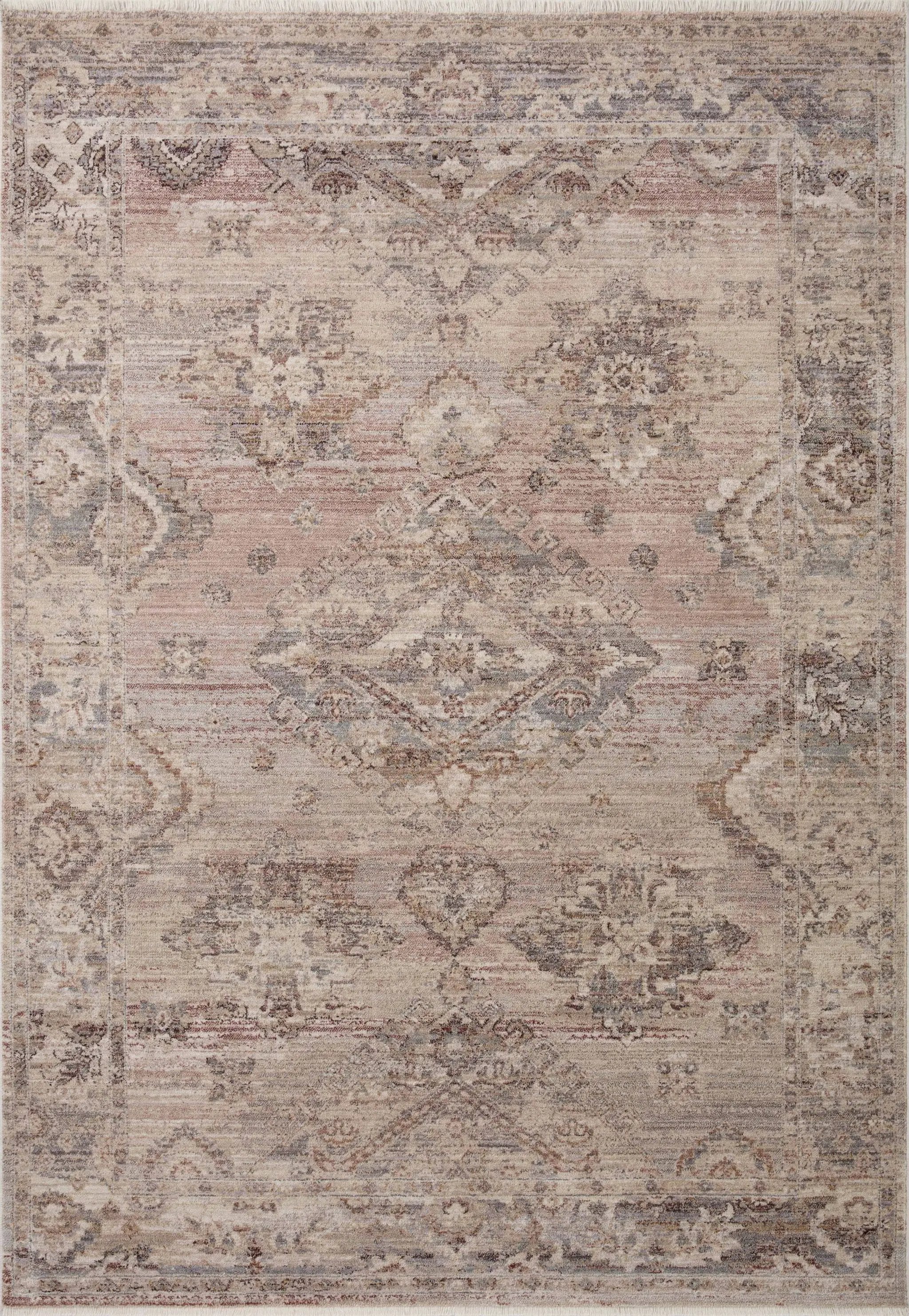 Lyra LYR-01 Blush / Dove Area Rug by Loloi