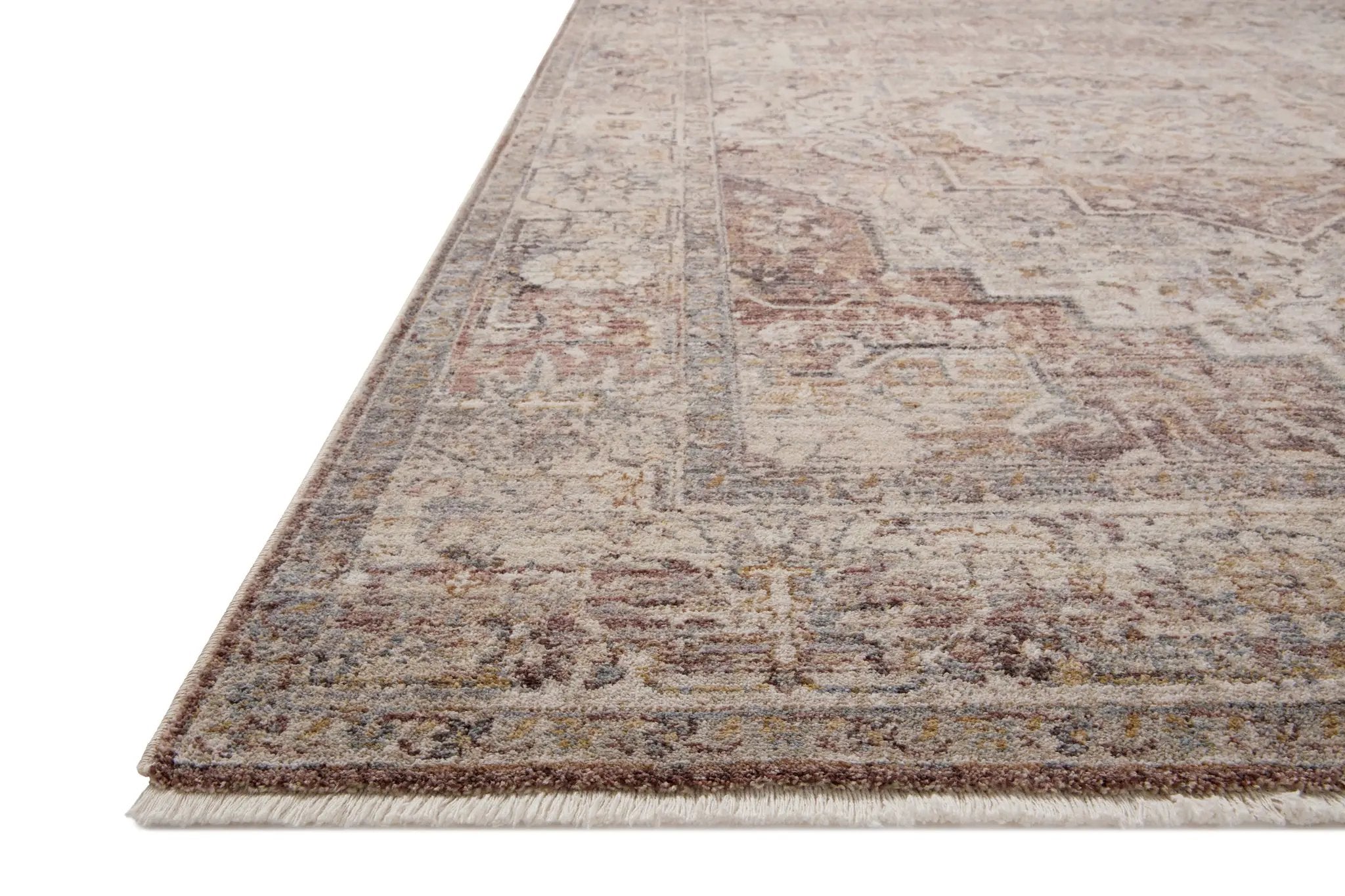 Lyra LYR-06 Berry / Stone Area Rug by Loloi