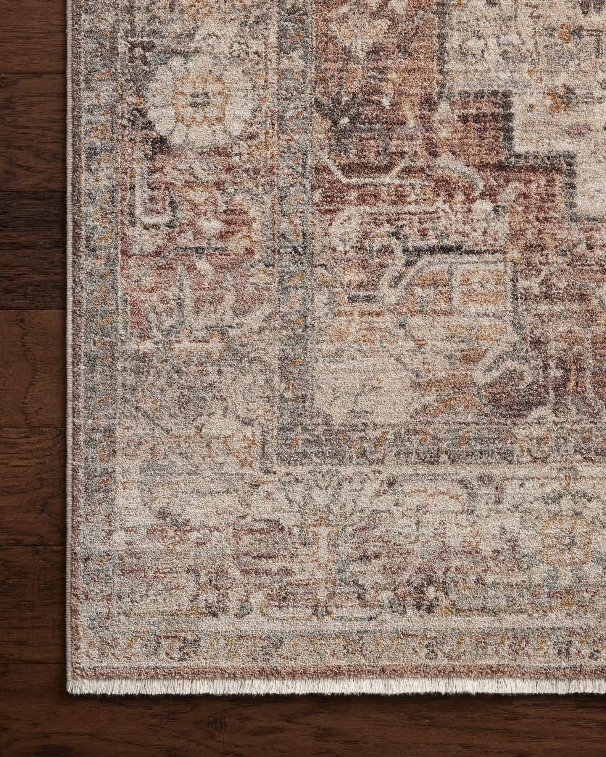 Lyra LYR-06 Berry / Stone Area Rug by Loloi