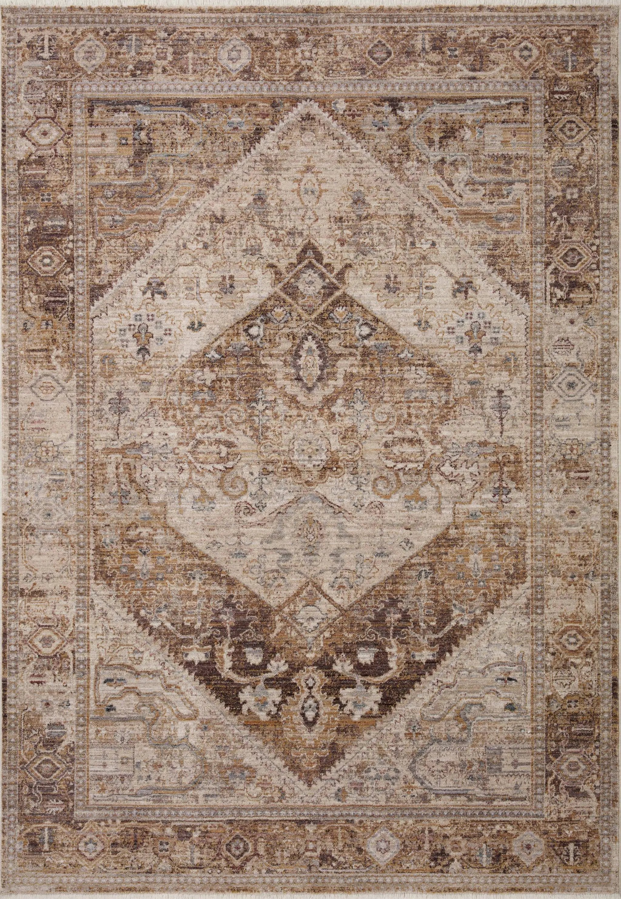 Lyra LYR-07 Natural / Mocha Area Rug by Loloi