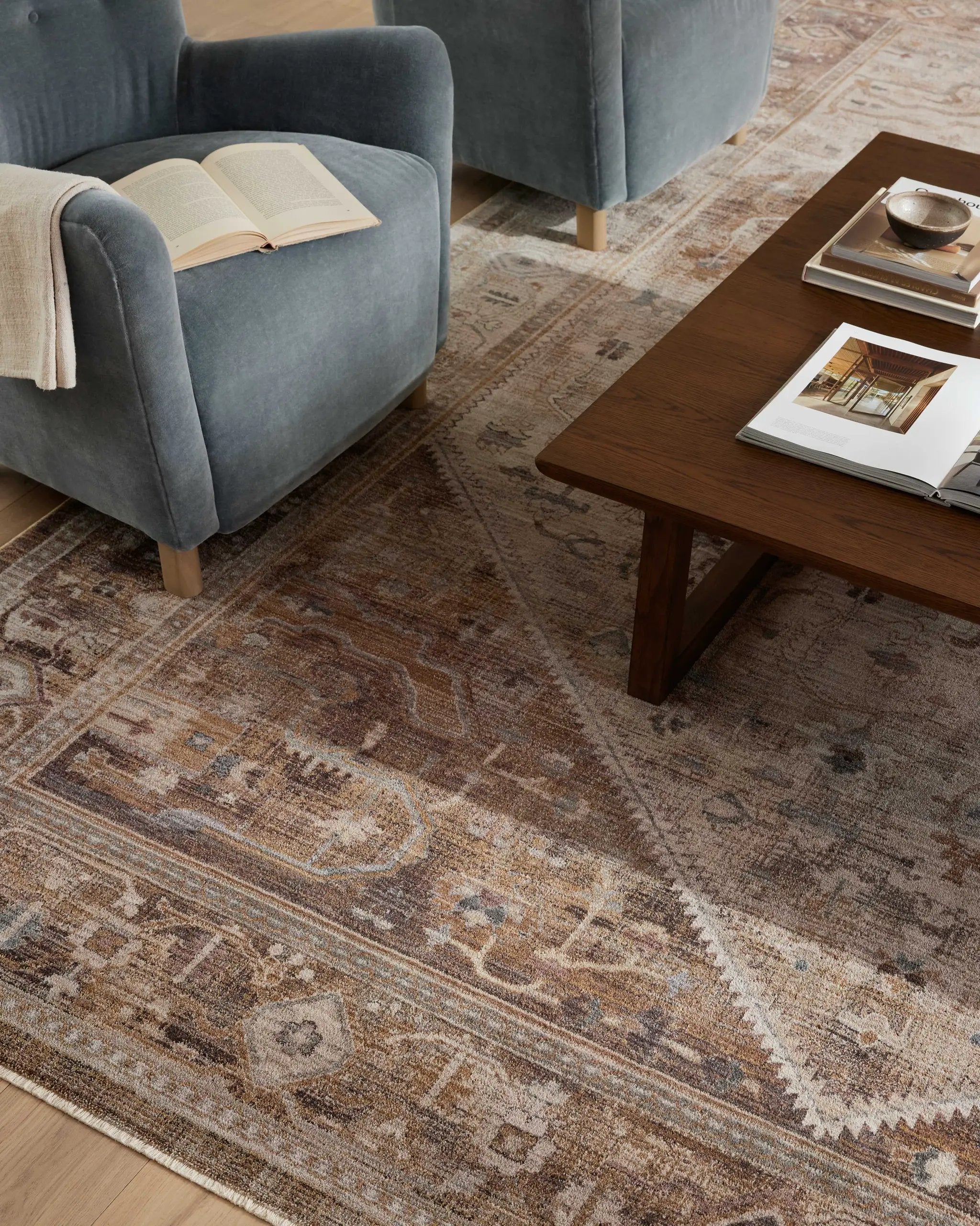 Lyra LYR-07 Natural / Mocha Area Rug by Loloi