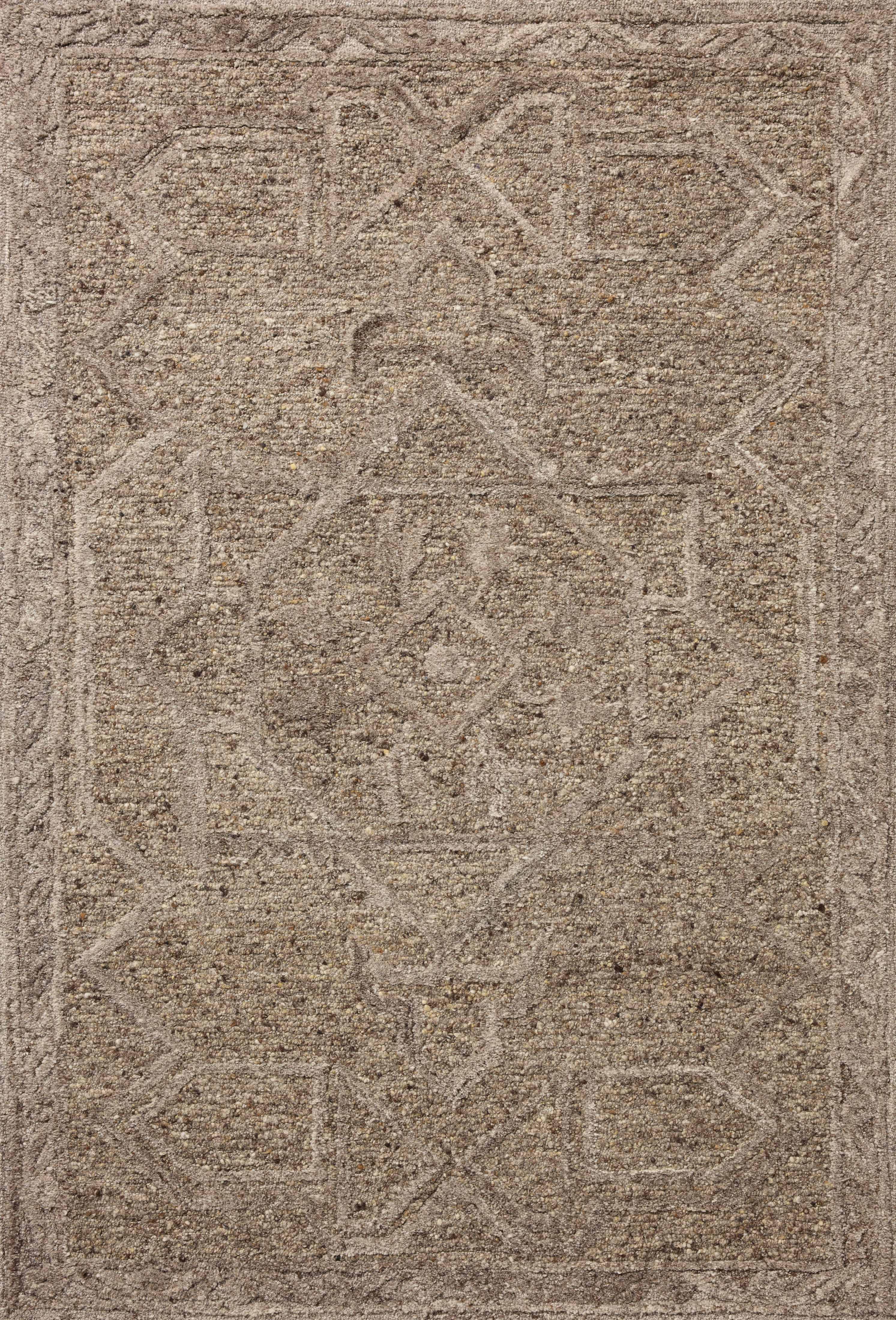 A hand-tufted wool area rug featuring traditional design and grounded bark and graphite tones, the Mabel MBL-01 Bark / Graphite Area Rug adds character to any room
