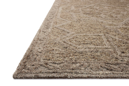 A hand-tufted wool area rug featuring traditional design and grounded bark and graphite tones, the Mabel MBL-01 Bark / Graphite Area Rug adds character to any room
