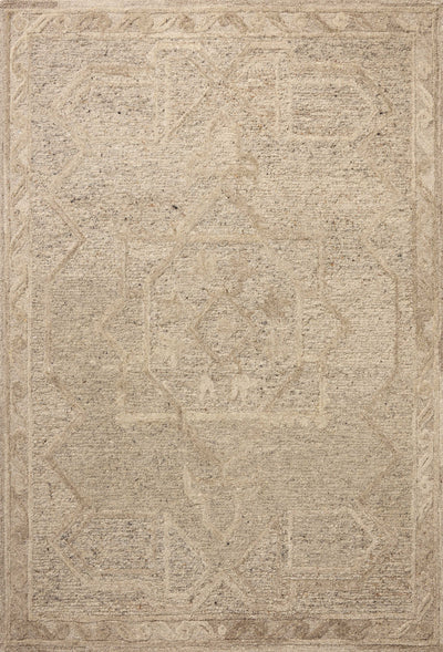 The Mabel MBL-01 Stone / Sand Area Rug offers grounding stone and sandy sophistication and traditional charm in a hand-tufted wool area rug