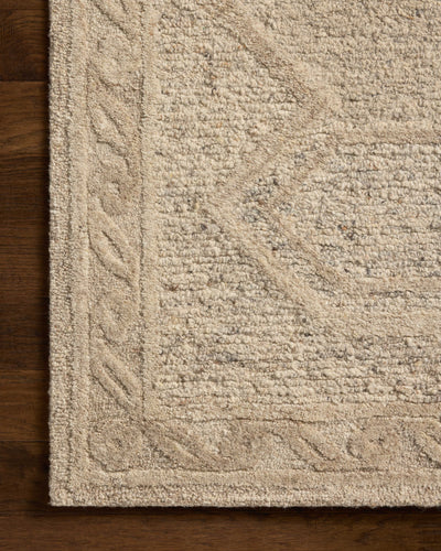 The Mabel MBL-01 Stone / Sand Area Rug offers grounding stone and sandy sophistication and traditional charm in a hand-tufted wool area rug