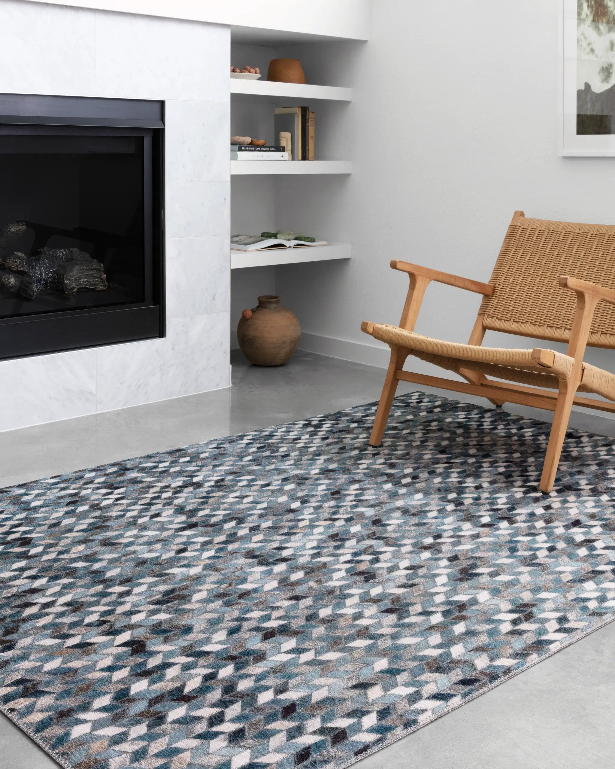 Maddox MAD-08 Ocean / Grey Area Rug by Loloi